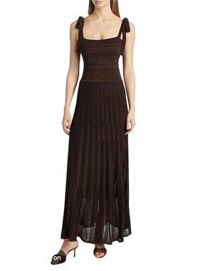 Zimmermann Lucky Metallic Tie Maxi Dress - Size 6 US